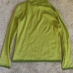 Title Nine Green Striped Turtleneck Sweater